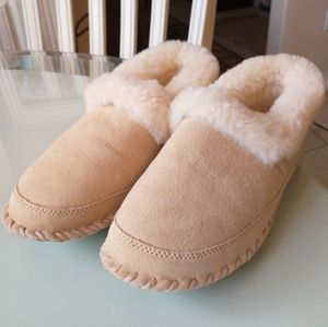 Vintage Genuine Shearling Eddie Bauer Slippers 8M PRISTINE
